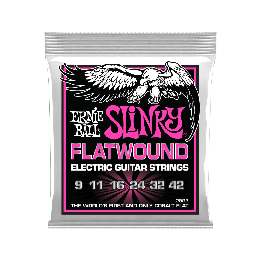 Dây Đàn Guitar Điện Ernie Ball Super Slinky Flatwound, 9-42