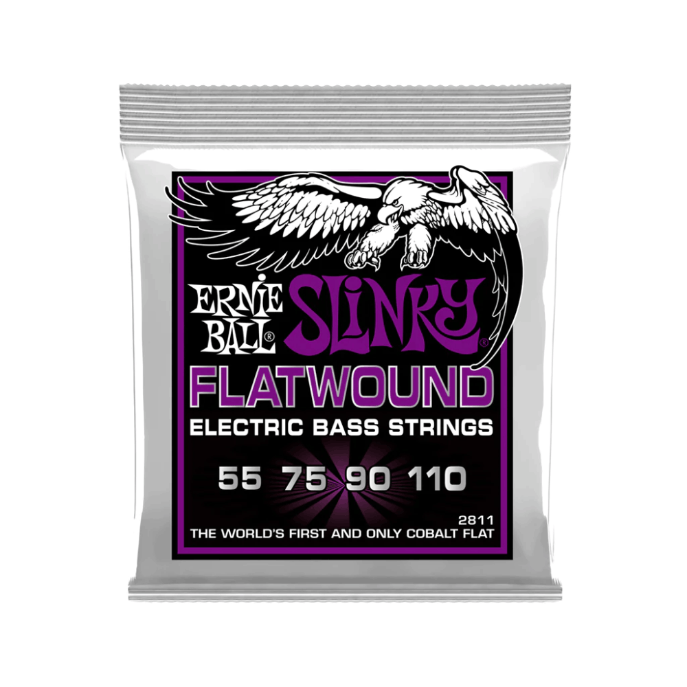 Dây Đàn Guitar Bass Ernie Ball Power Slinky Flatwound, 55-110