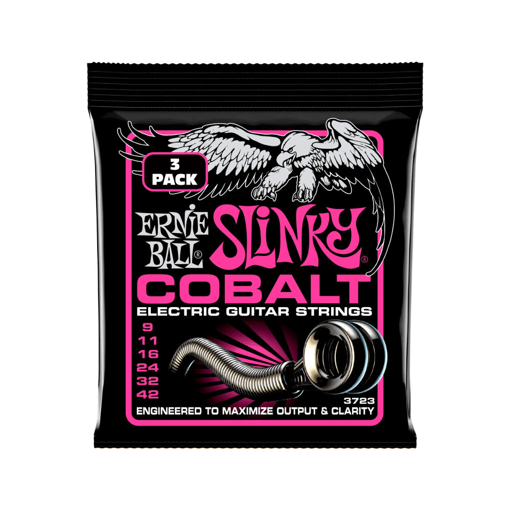 Dây Đàn Guitar Điện Ernie Ball Super Slinky Cobalt, 9-42, 3-Pack