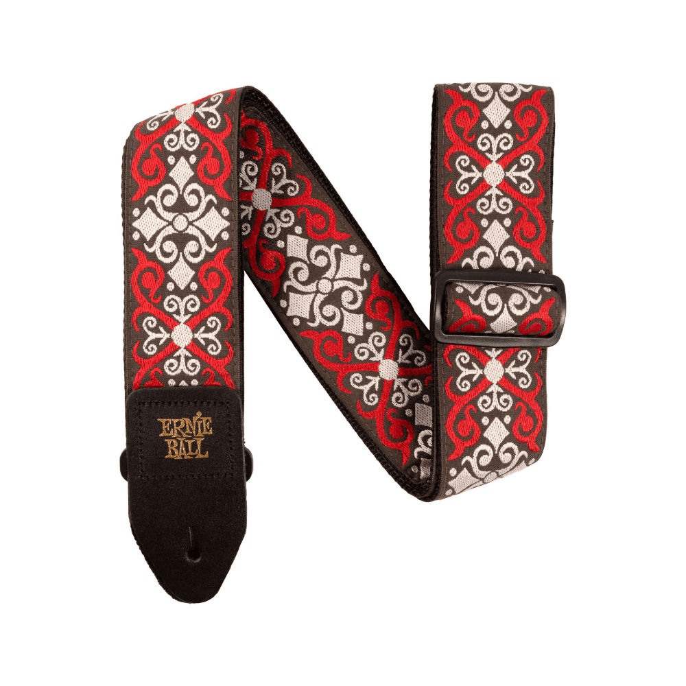  Dây Đeo Đàn Guitar Ernie Ball Jacquard, Red Trellis