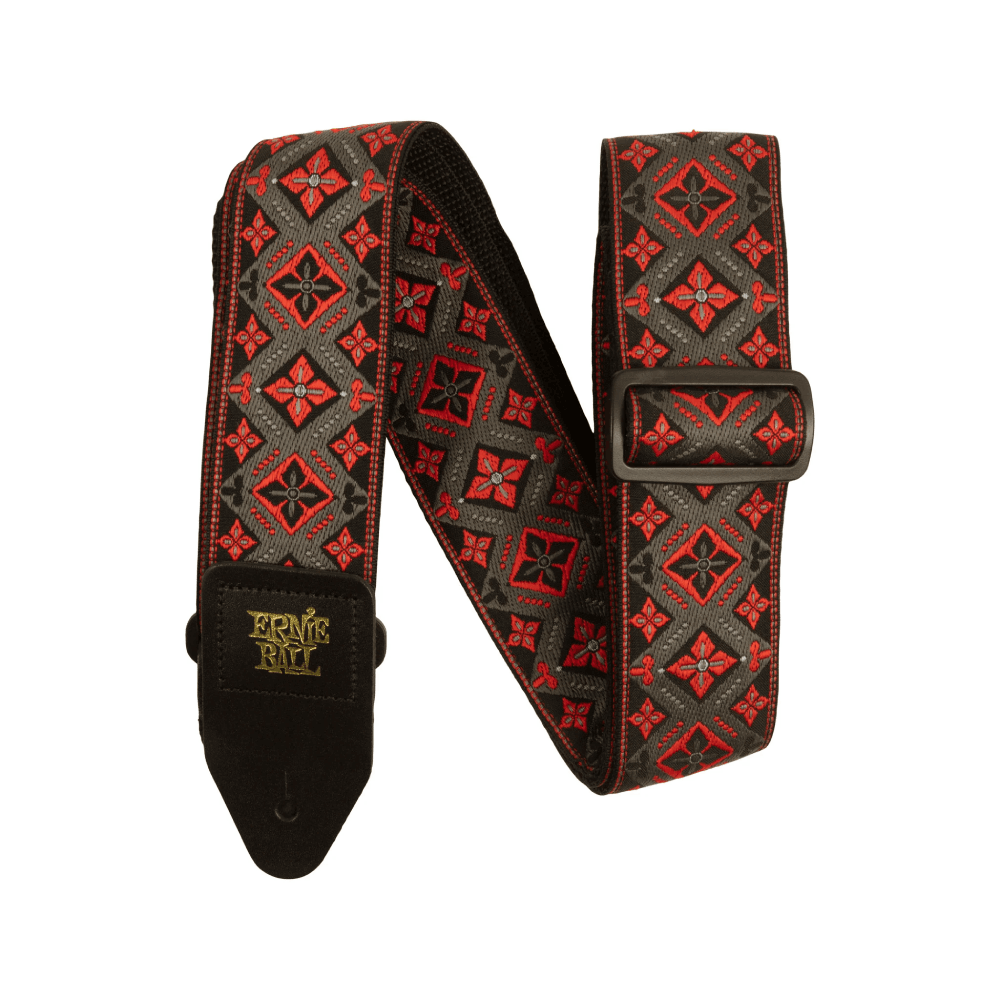 Dây Đeo Đàn Guitar Ernie Ball Polypro Jacquard, Red King