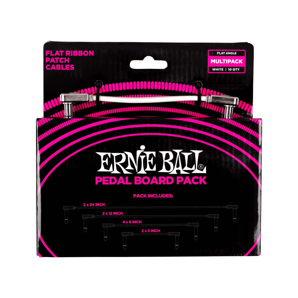 Dây Cáp Ernie Ball Multipack Right Angle to Right Angle Flat Ribbon Pedalboard Patch 