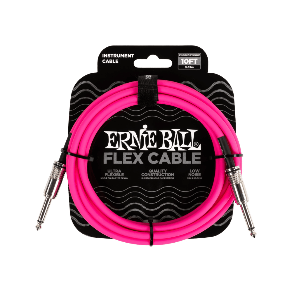 Dây Cáp Ernie Ball 10FT Flex Straight to Straight Instrument, Pink