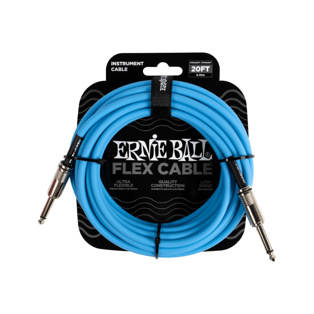 Dây cáp Ernie Ball 20FT Flex Straight to Straight Instrument, Blue