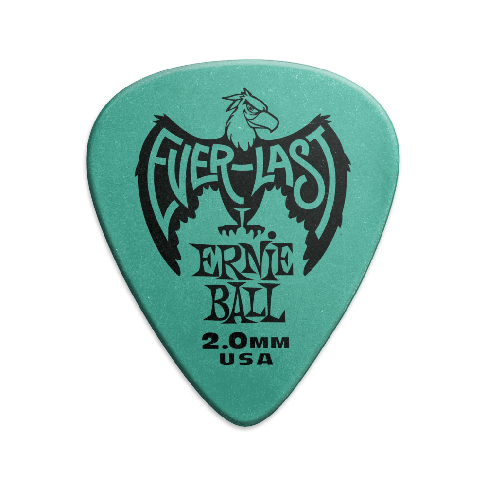 Pick Guitar Ernie Ball Everlast Delrin 2.0mm, Teal, 12-pack