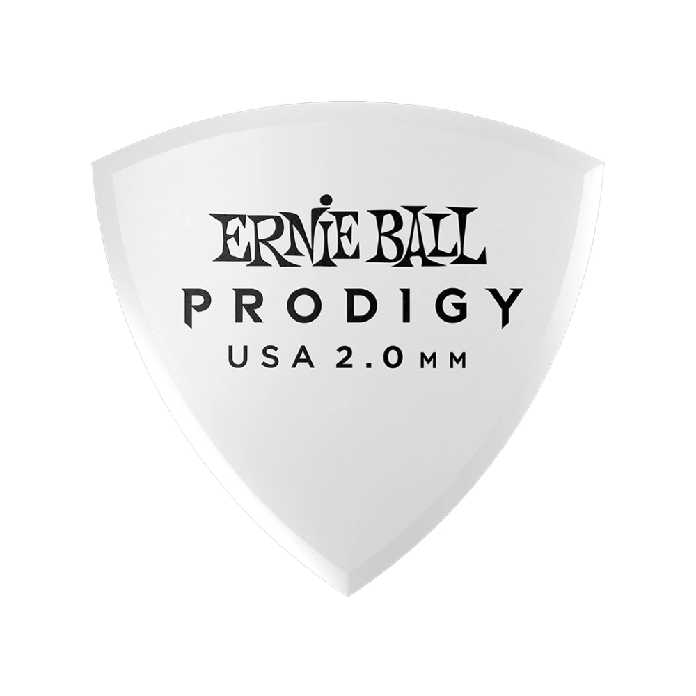 Guitar Pick Ernie Ball 2.0mm Shield Prodigy, 6-Pack, White