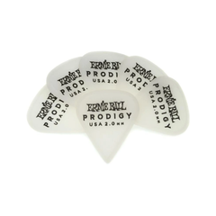 Guitar Picks Ernie Ball 2.0mm Sharp Prodigy , 6-Pack, White