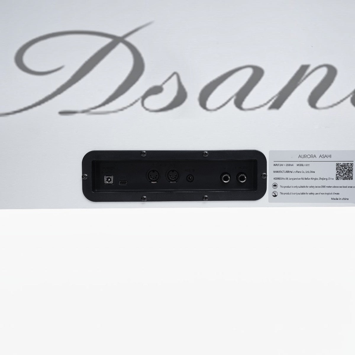 Bảng điều khiển cổng kết nối phía sau đàn piano điện TÂN NHẠC CỤ Asahi Aurora Series A205 màu trắng