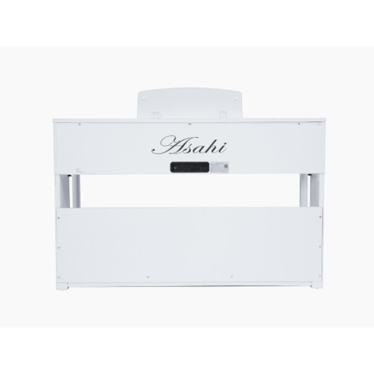 Mặt sau đàn piano điện TÂN NHẠC CỤ Asahi Aurora Series A205 màu trắng với thiết kế tối giản và sang trọng