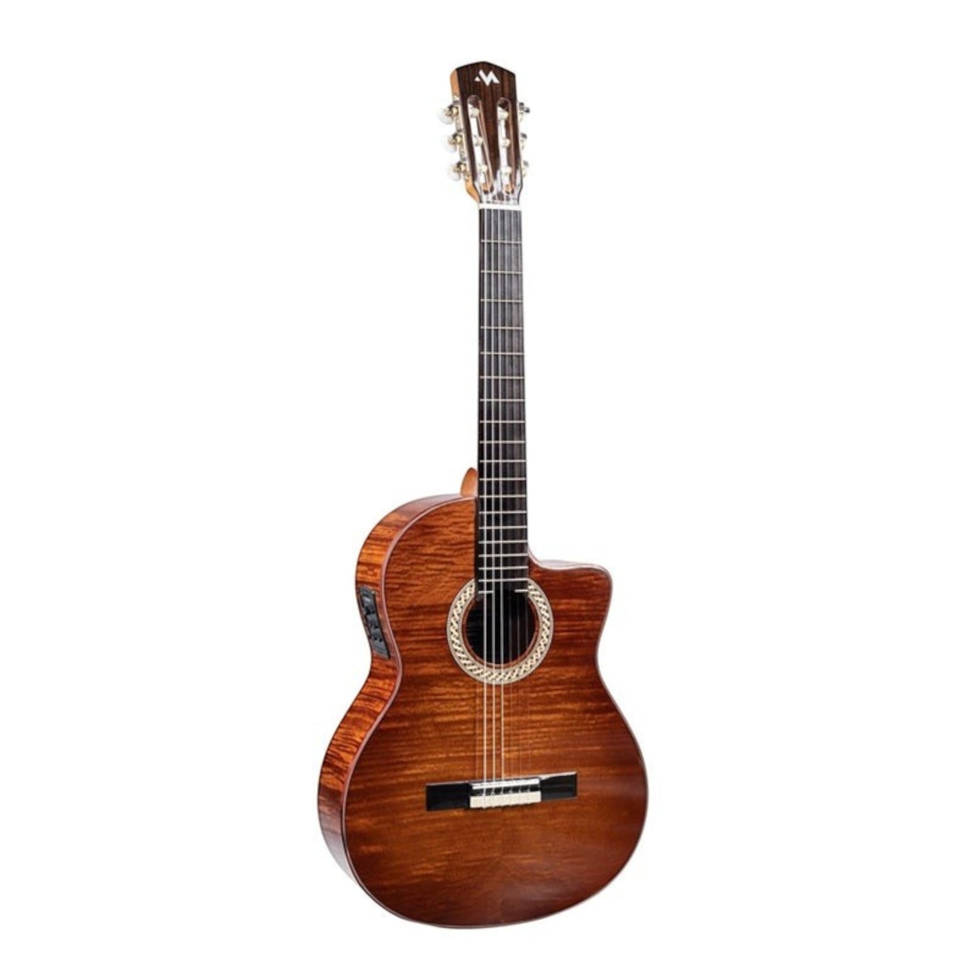 Đàn guitar classic TÂN NHẠC CỤ Murcia Fusion Shadow dáng cutaway thân mỏng với mặt top gỗ Spruce và vân gỗ Okoume