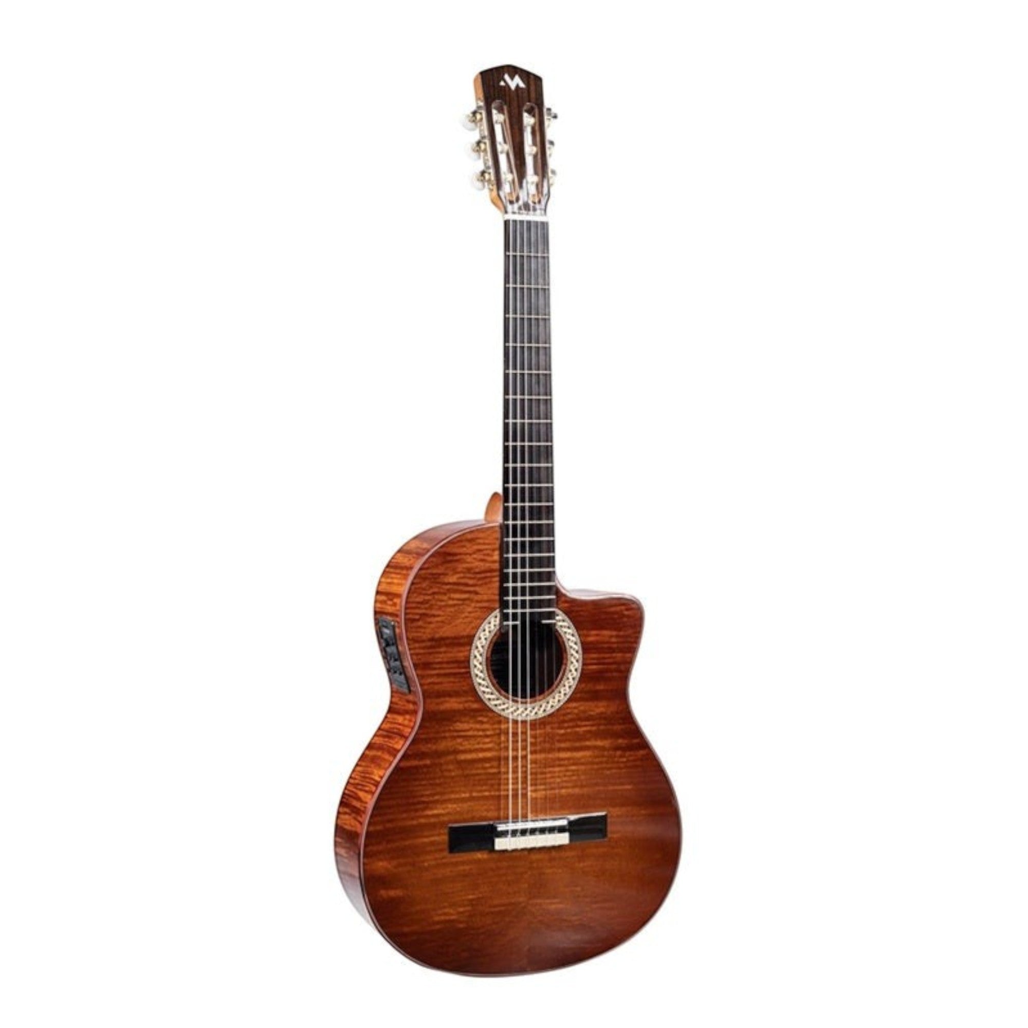 Đàn guitar classic TÂN NHẠC CỤ Murcia Fusion Shadow dáng cutaway thân mỏng với mặt top gỗ Spruce và vân gỗ Okoume