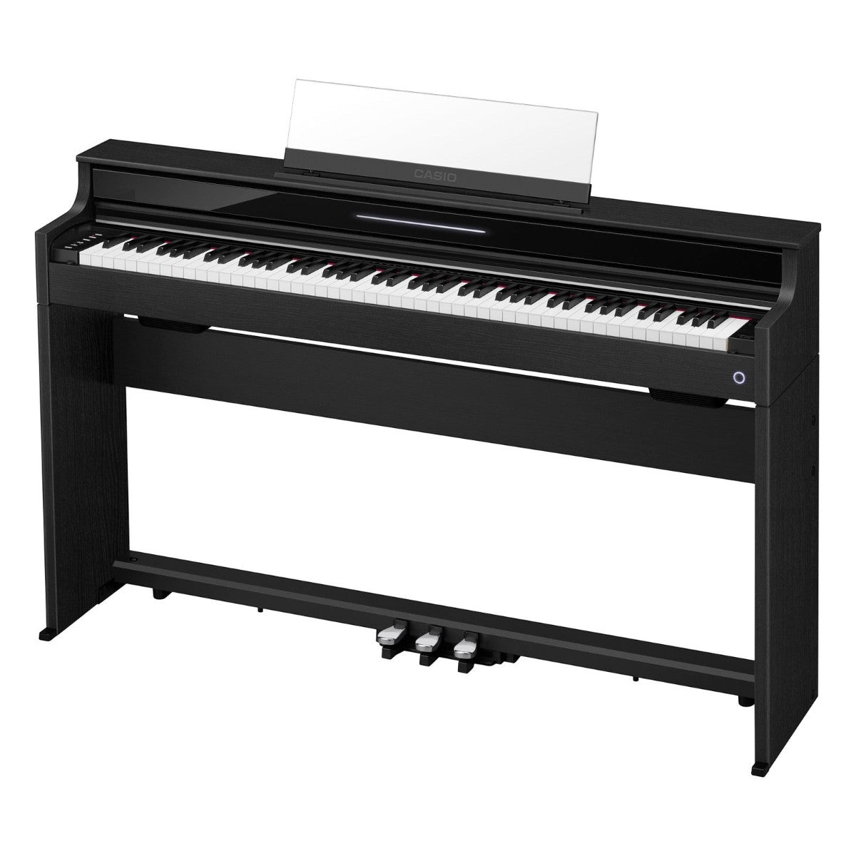 Đàn piano điện Casio AP-S450 màu đen tại TÂN NHẠC CỤ, thiết kế dáng tủ mỏng hiện đại với bàn phím gỗ-nhựa composite.