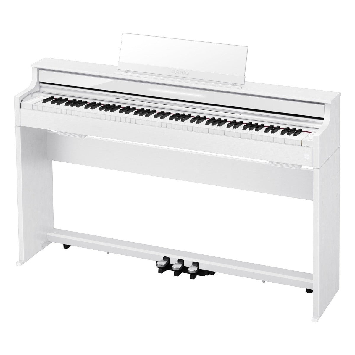 Đàn piano điện Casio AP-S450 màu trắng sang trọng tại TÂN NHẠC CỤ, thiết kế dáng tủ mỏng hiện đại và tinh tế.