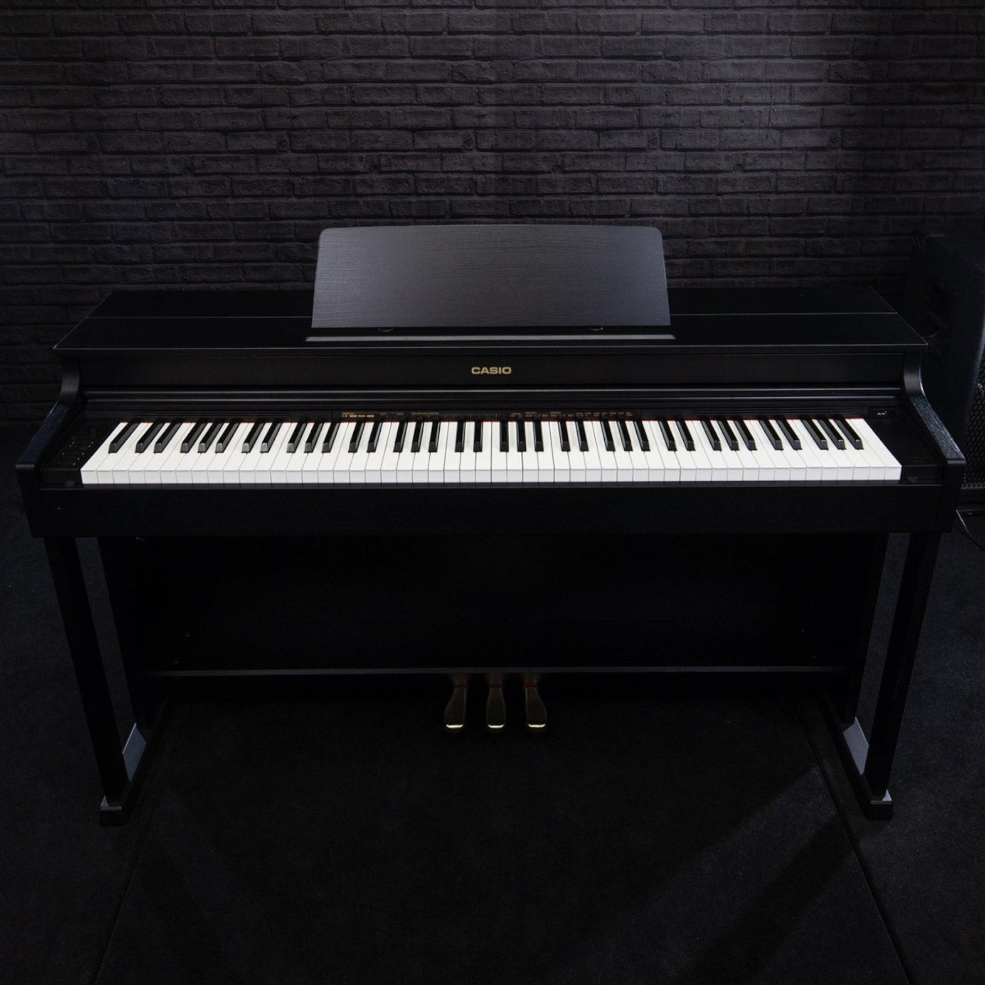 Đàn piano điện Casio AP-470 màu đen sang trọng tại TÂN NHẠC CỤ với thiết kế dáng tủ console hiện đại