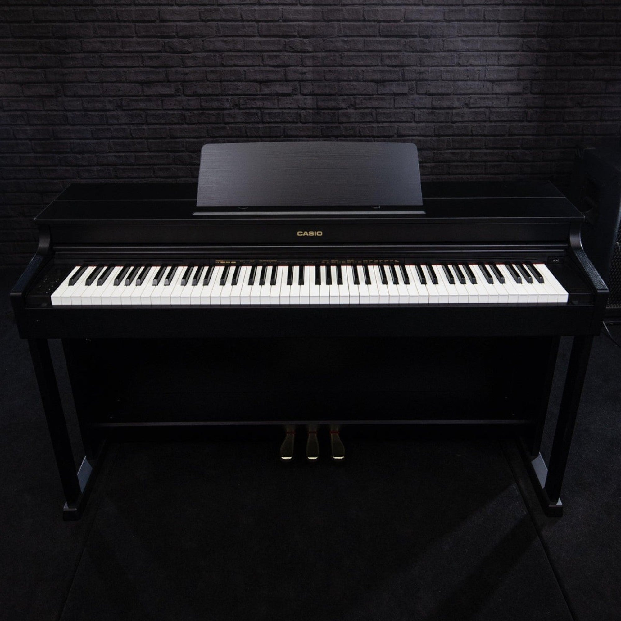 Đàn piano điện Casio AP-470 màu đen sang trọng tại TÂN NHẠC CỤ với thiết kế dáng tủ console hiện đại