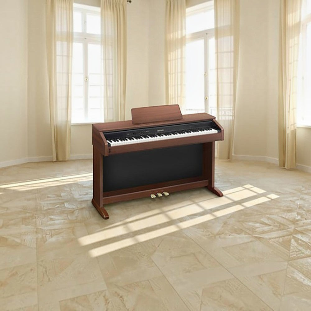 Đàn piano điện Casio AP-55 dáng tủ màu gỗ sang trọng tại TÂN NHẠC CỤ, thiết kế 88 phím nặng cho người mới học