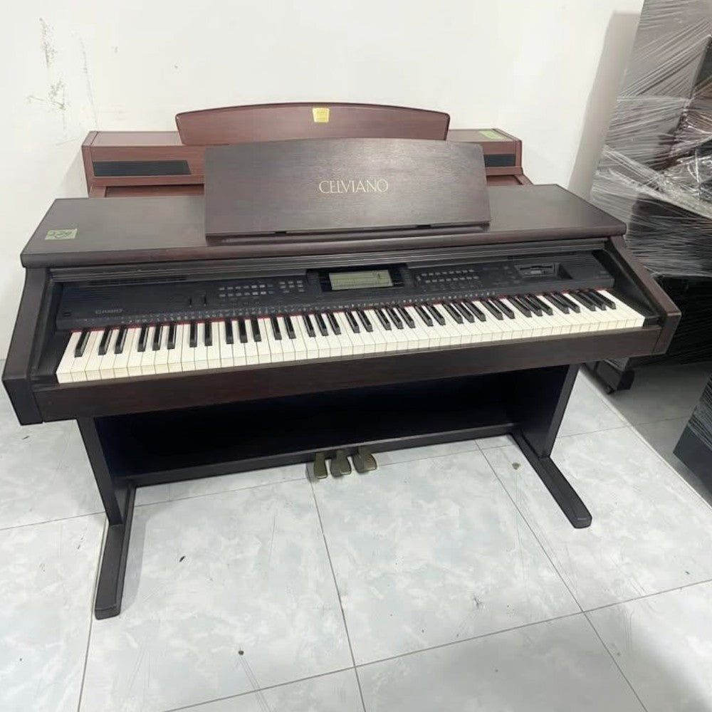 Đàn piano điện Casio AP-60 dòng Celviano dáng tủ màu nâu gỗ sang trọng tại Tân Nhạc Cụ