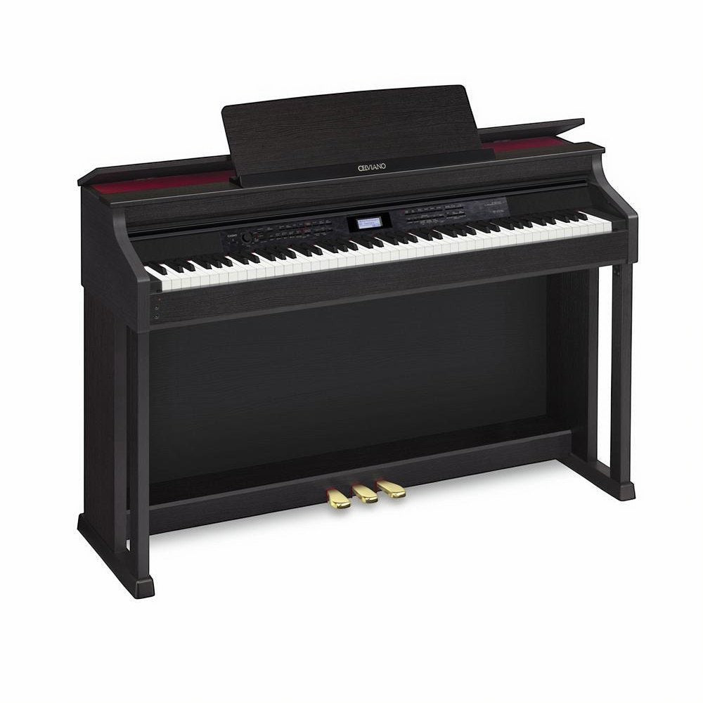 Đàn piano điện TÂN NHẠC CỤ Casio AP650 dáng tủ màu đen sang trọng với bàn phím búa 3 cảm biến và hệ loa mạnh mẽ