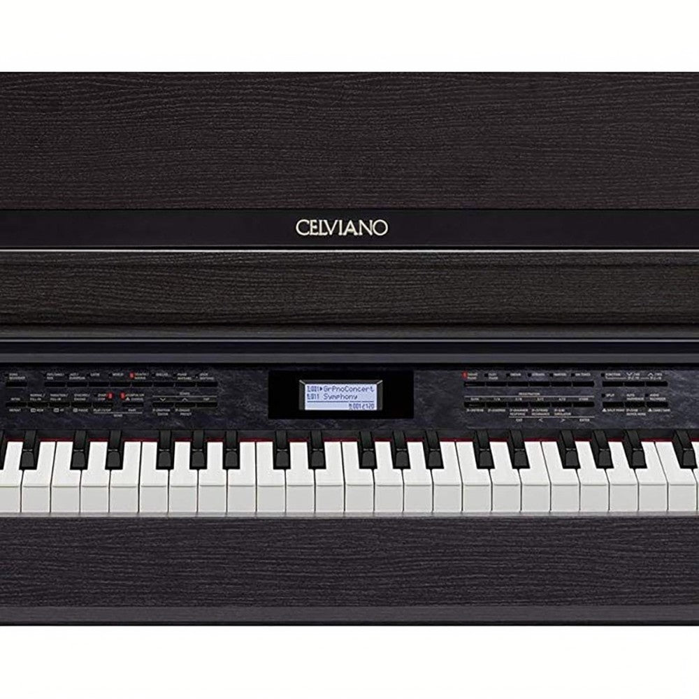 Đàn piano điện TÂN NHẠC CỤ Casio AP650 màu đen với bảng điều khiển LCD và bàn phím 88 phím cao cấp