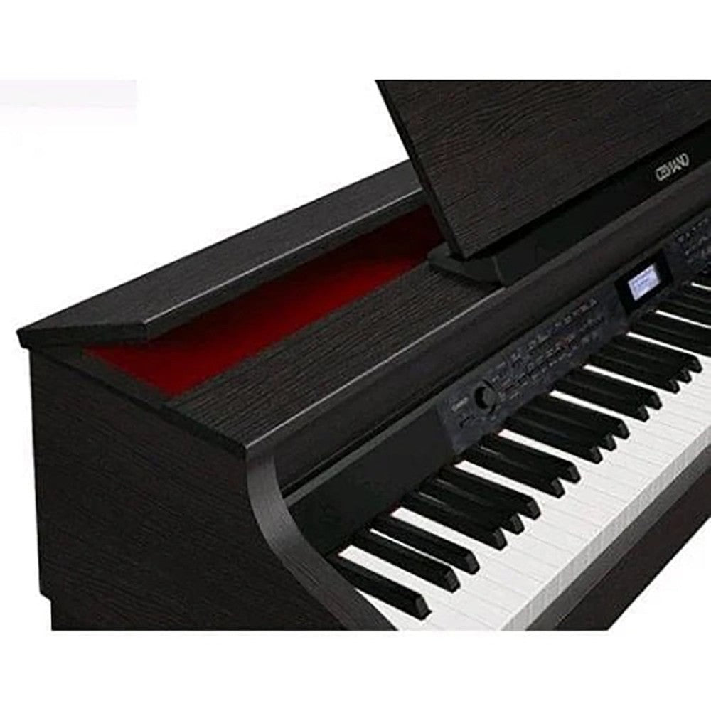 Đàn piano điện TÂN NHẠC CỤ Casio AP650 màu đen dáng tủ với bàn phím búa Tri-sensor và nắp đậy phím sang trọng