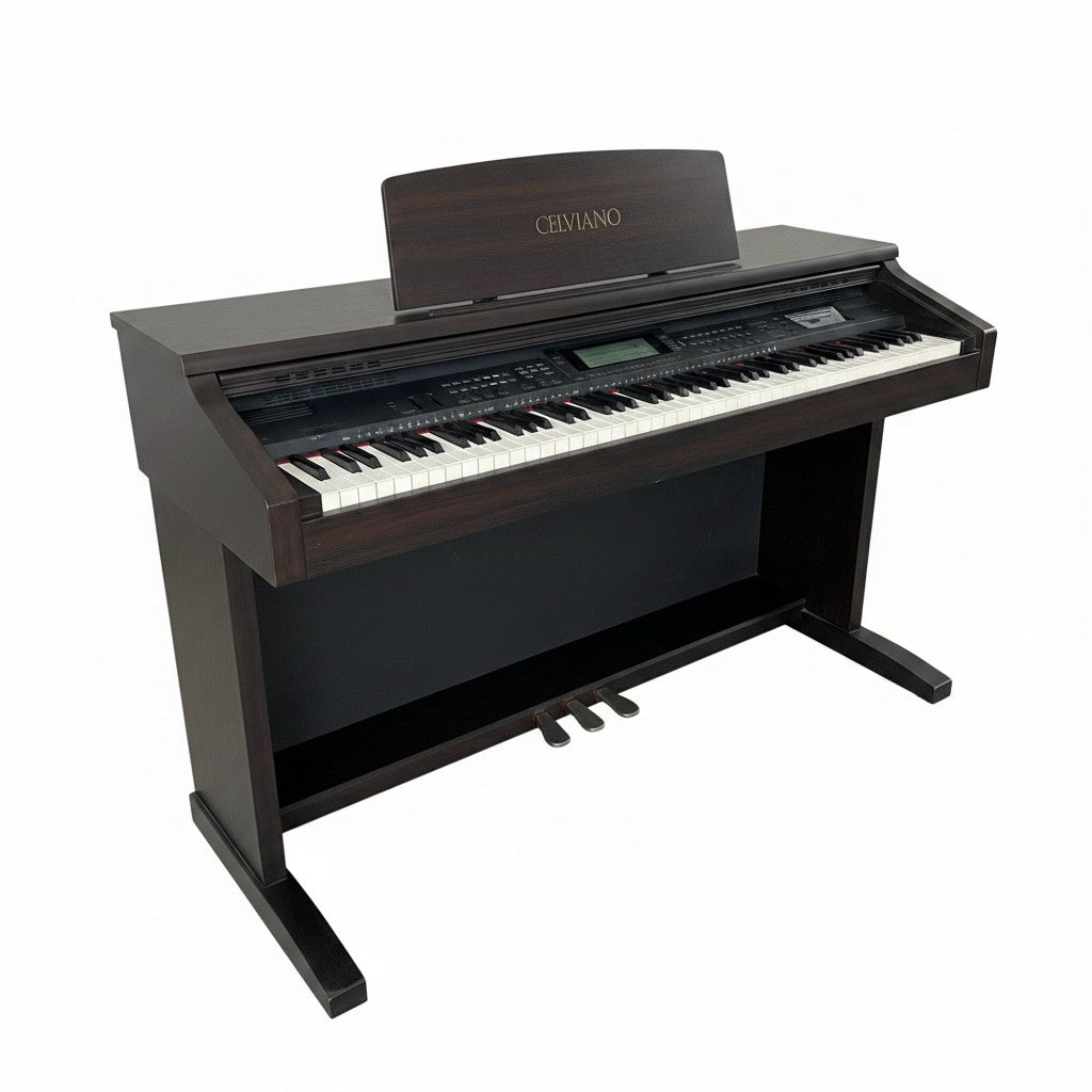 Đàn piano điện Casio AP-65 dáng tủ màu nâu gỗ sang trọng, 88 phím búa, màn hình LCD tại TÂN NHẠC CỤ