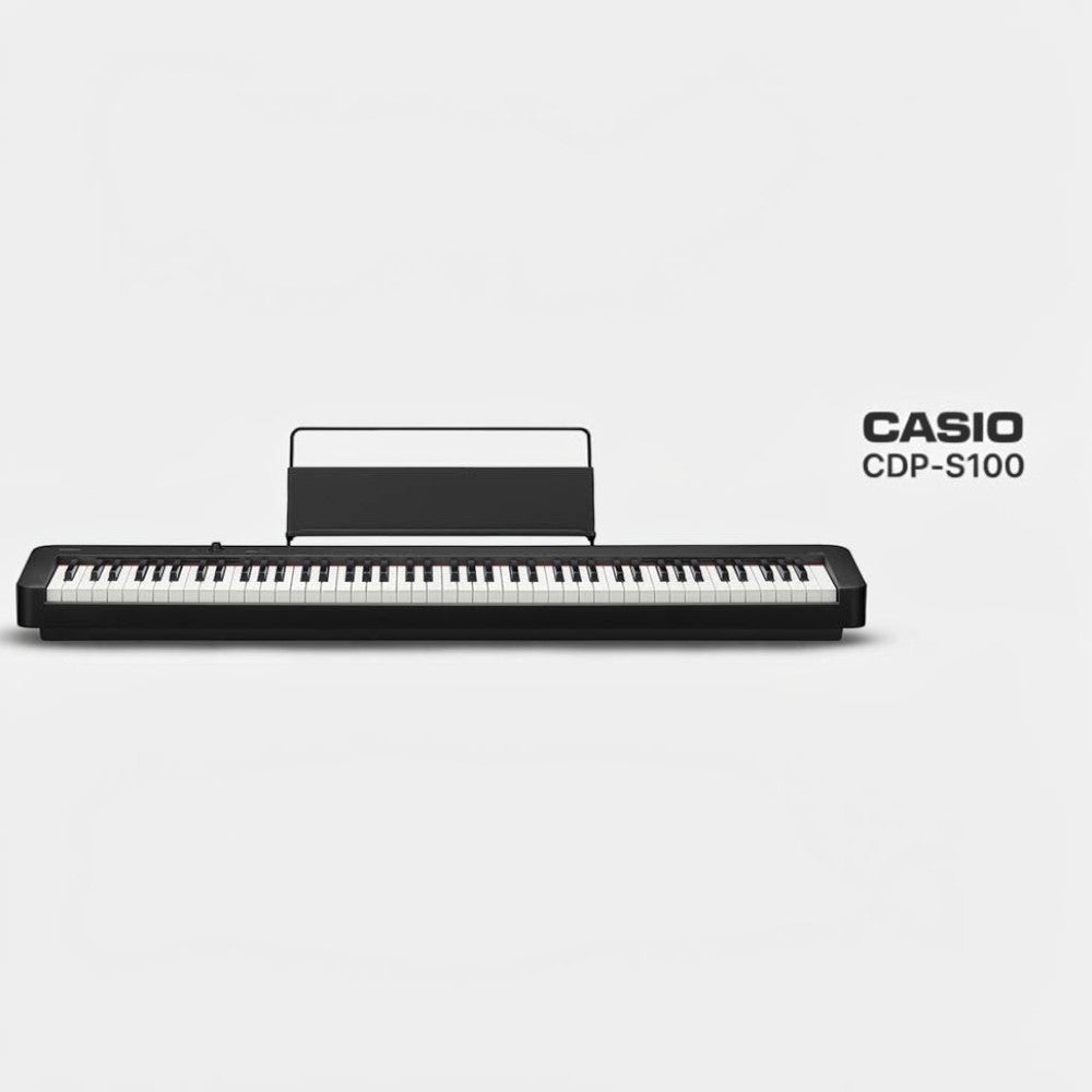 Đàn piano điện Casio CDP-S100 màu đen tại Tân Nhạc Cụ, thiết kế mỏng gọn với 88 phím búa Scaled Hammer Action II