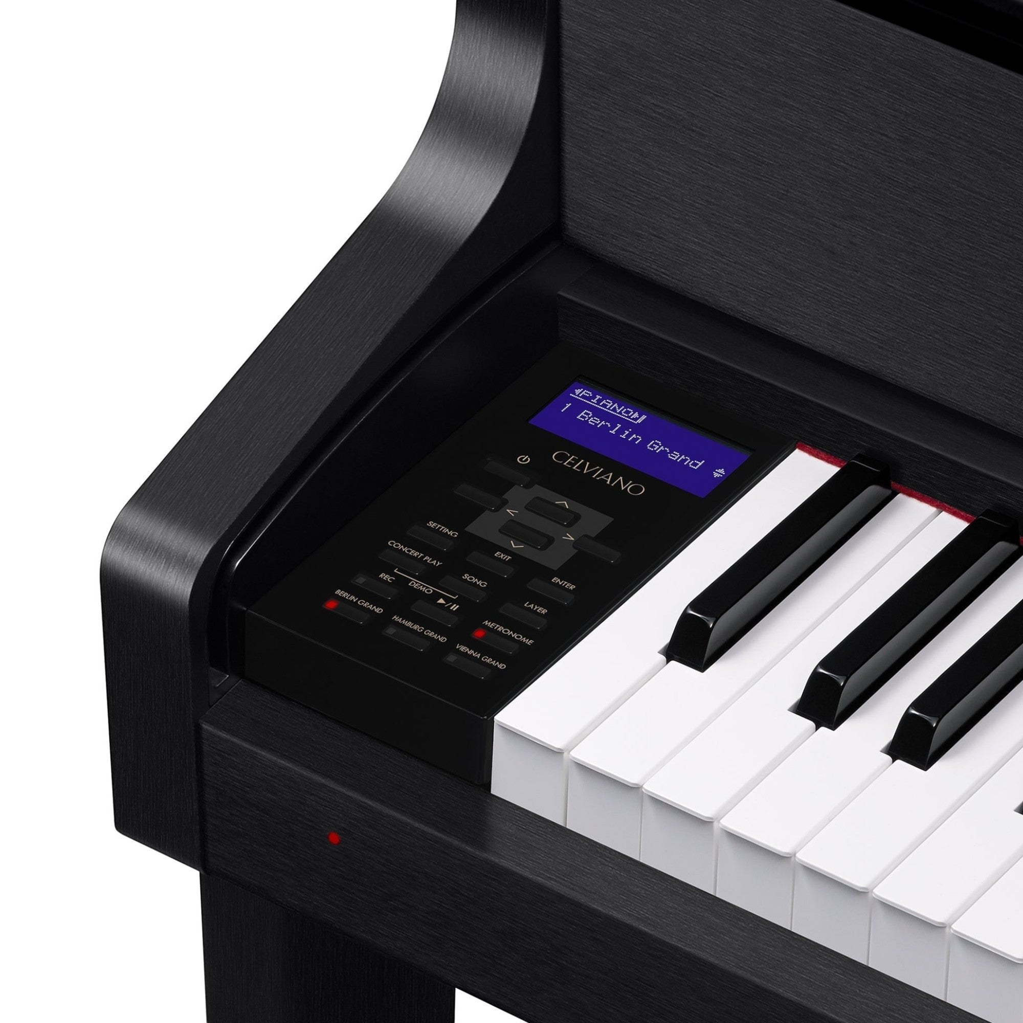 Bảng điều khiển và bàn phím đàn piano điện Casio GP-310 tại TÂN NHẠC CỤ với màn hình hiển thị Berlin Grand
