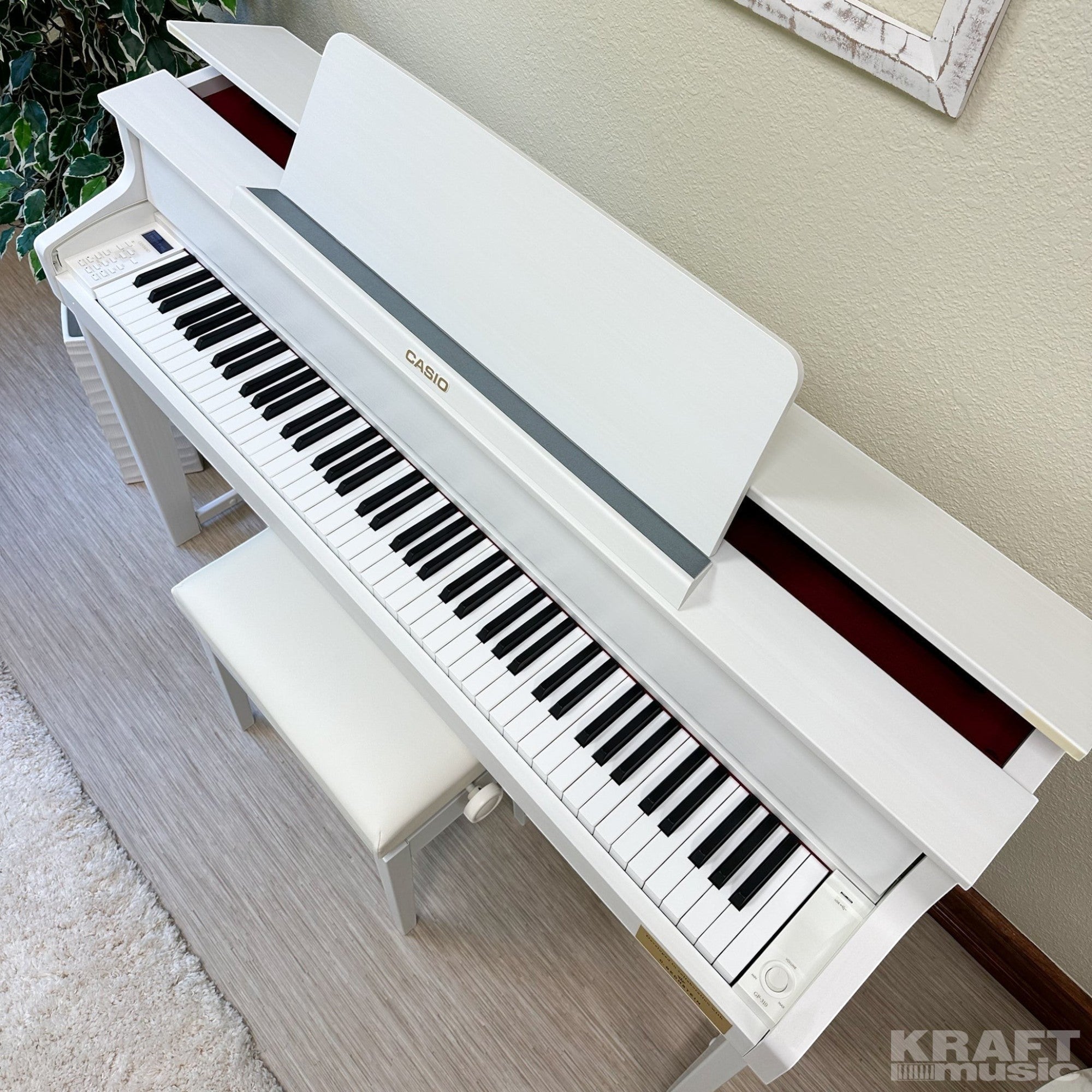Đàn piano điện Casio GP-310 màu trắng sang trọng với bộ máy phím gỗ tại TÂN NHẠC CỤ
