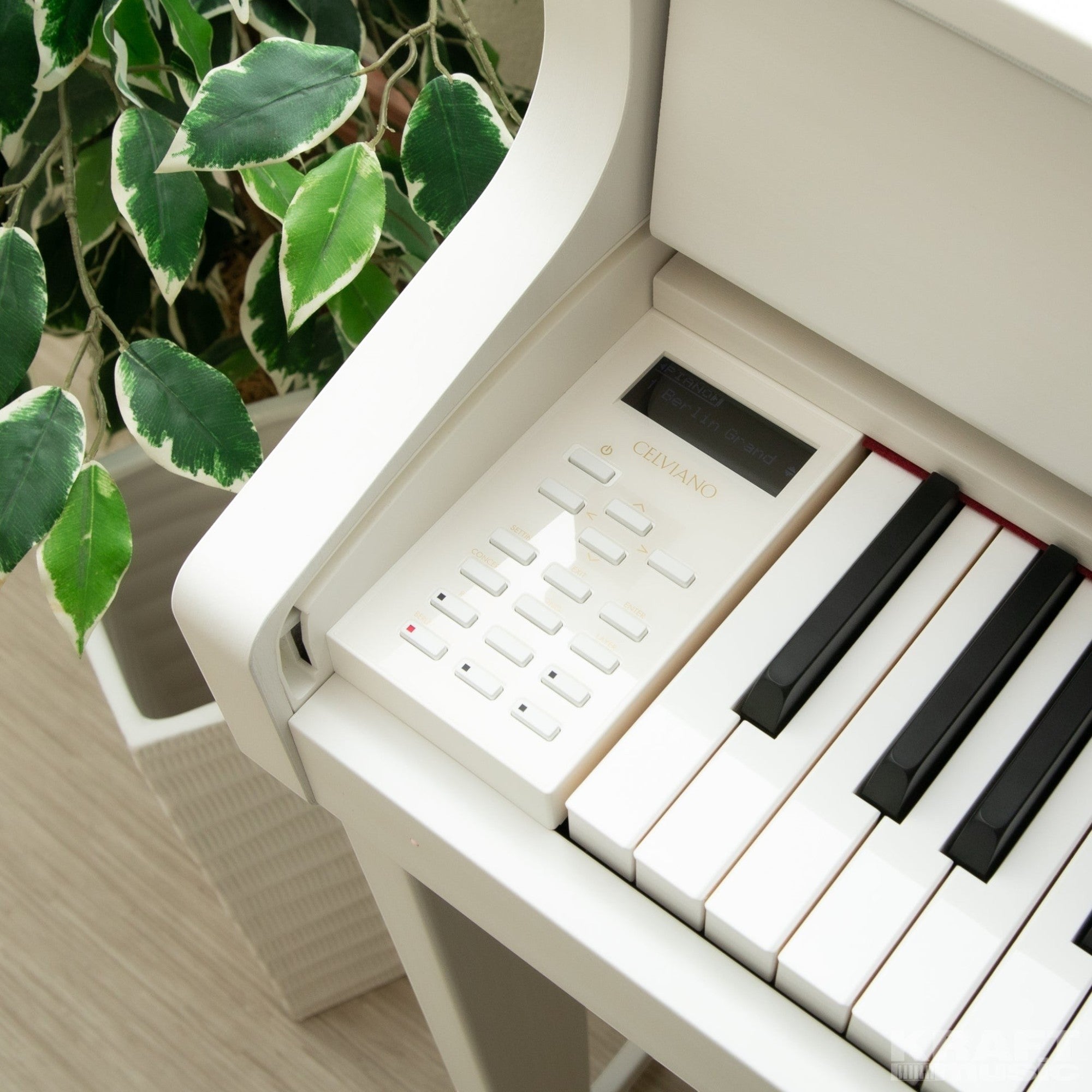 Bảng điều khiển đàn piano điện Casio GP-310 màu trắng tại TÂN NHẠC CỤ với các phím chức năng và màn hình hiển thị