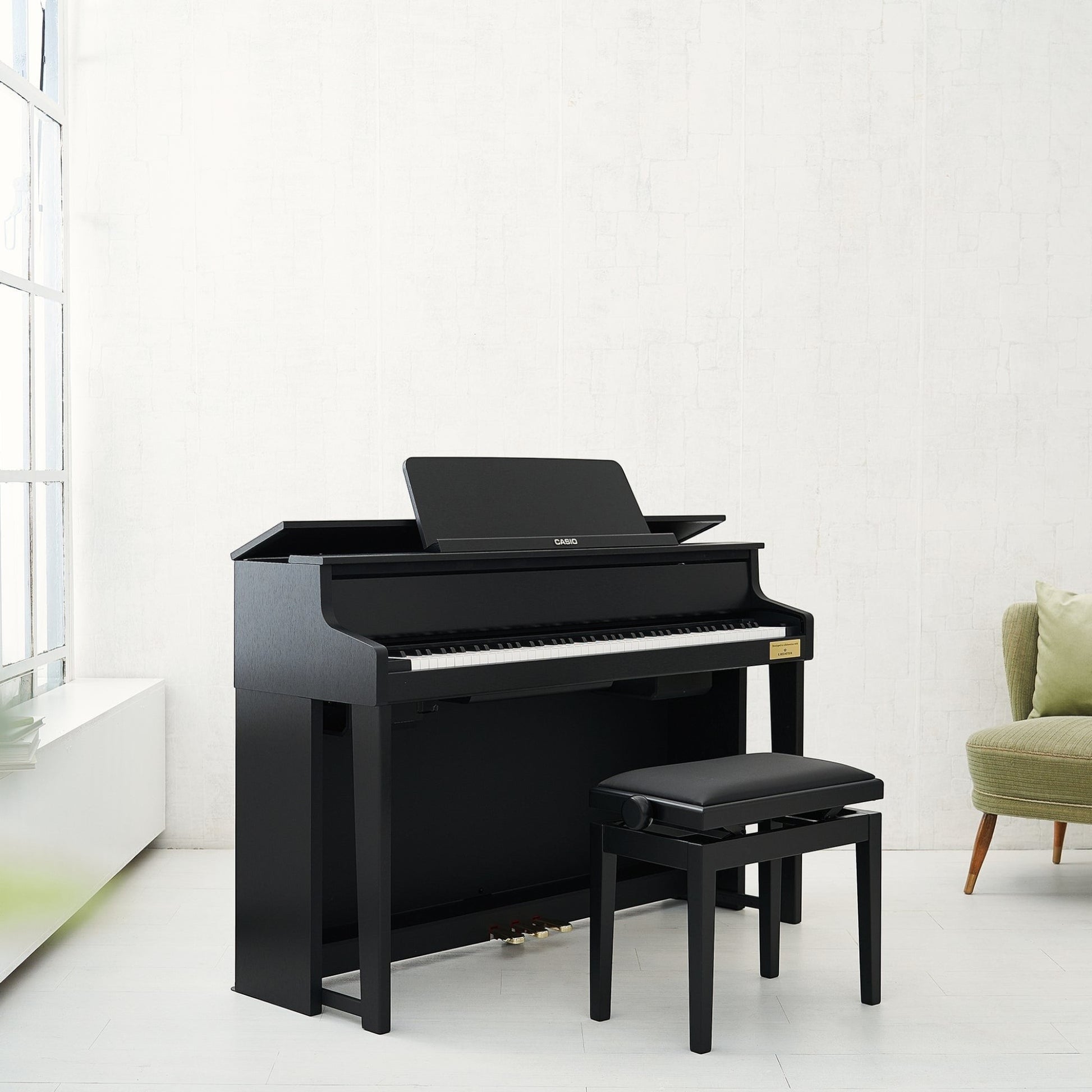 Đàn piano điện Casio GP-310 màu đen tại showroom TÂN NHẠC CỤ với thiết kế grand hybrid sang trọng