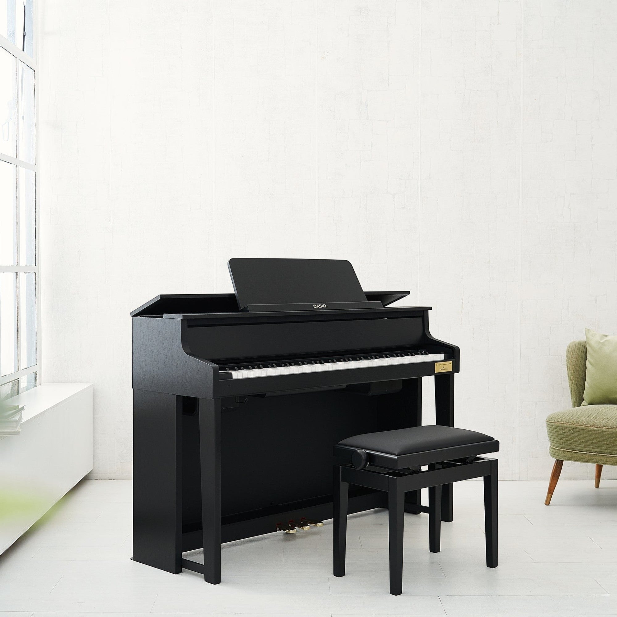 Đàn piano điện Casio GP-310 màu đen tại showroom TÂN NHẠC CỤ với thiết kế grand hybrid sang trọng