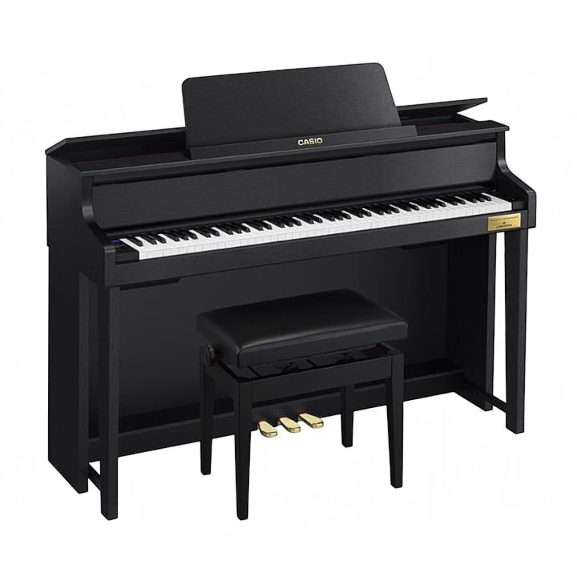 Đàn piano điện Casio GP-310 màu đen tại TÂN NHẠC CỤ, thiết kế dáng grand hybrid với phím gỗ và búa cơ thật.