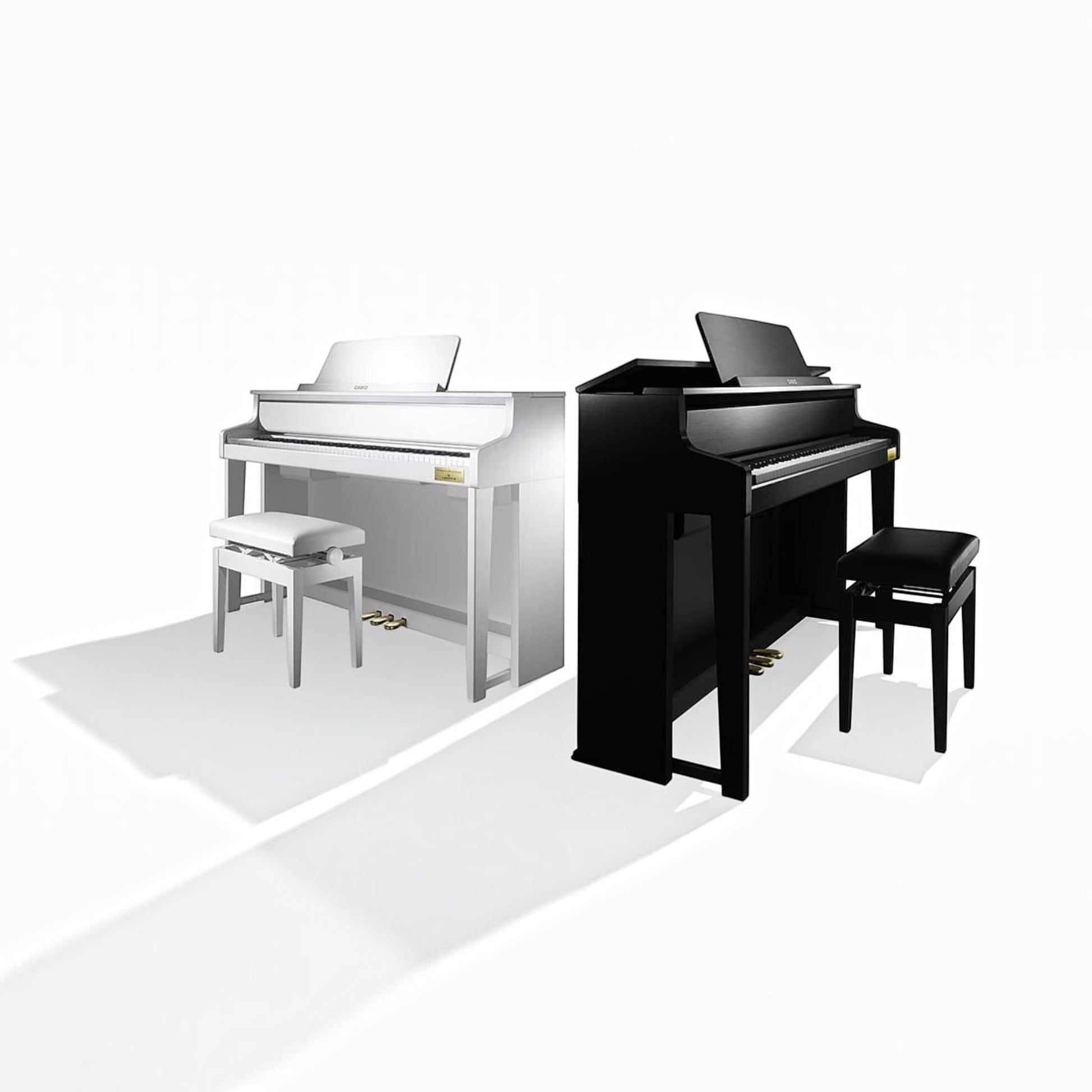 Đàn piano điện Casio GP-310 Grand Hybrid màu đen và trắng tại TÂN NHẠC CỤ với bộ máy phím gỗ vân sam Áo cao cấp.
