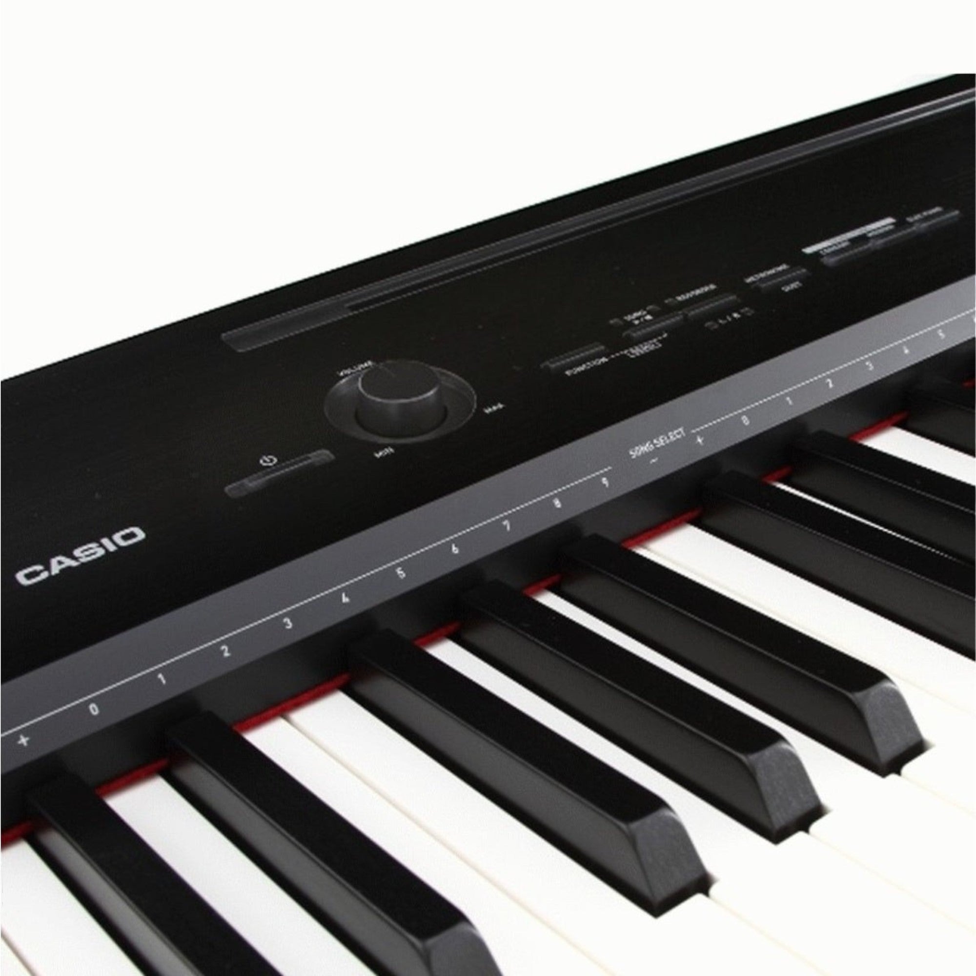 Bàn phím đàn piano điện Casio PX150 màu đen tại TÂN NHẠC CỤ với các phím giả gỗ mun và ngà voi