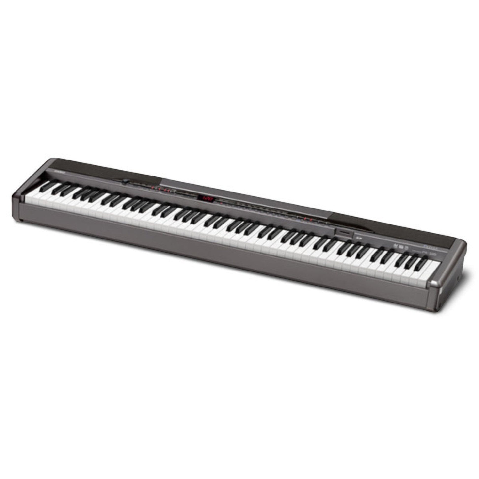 Đàn piano điện Casio PX320 màu xám hiện đại với 88 phím đàn cảm ứng trọng lực tại TÂN NHẠC CỤ
