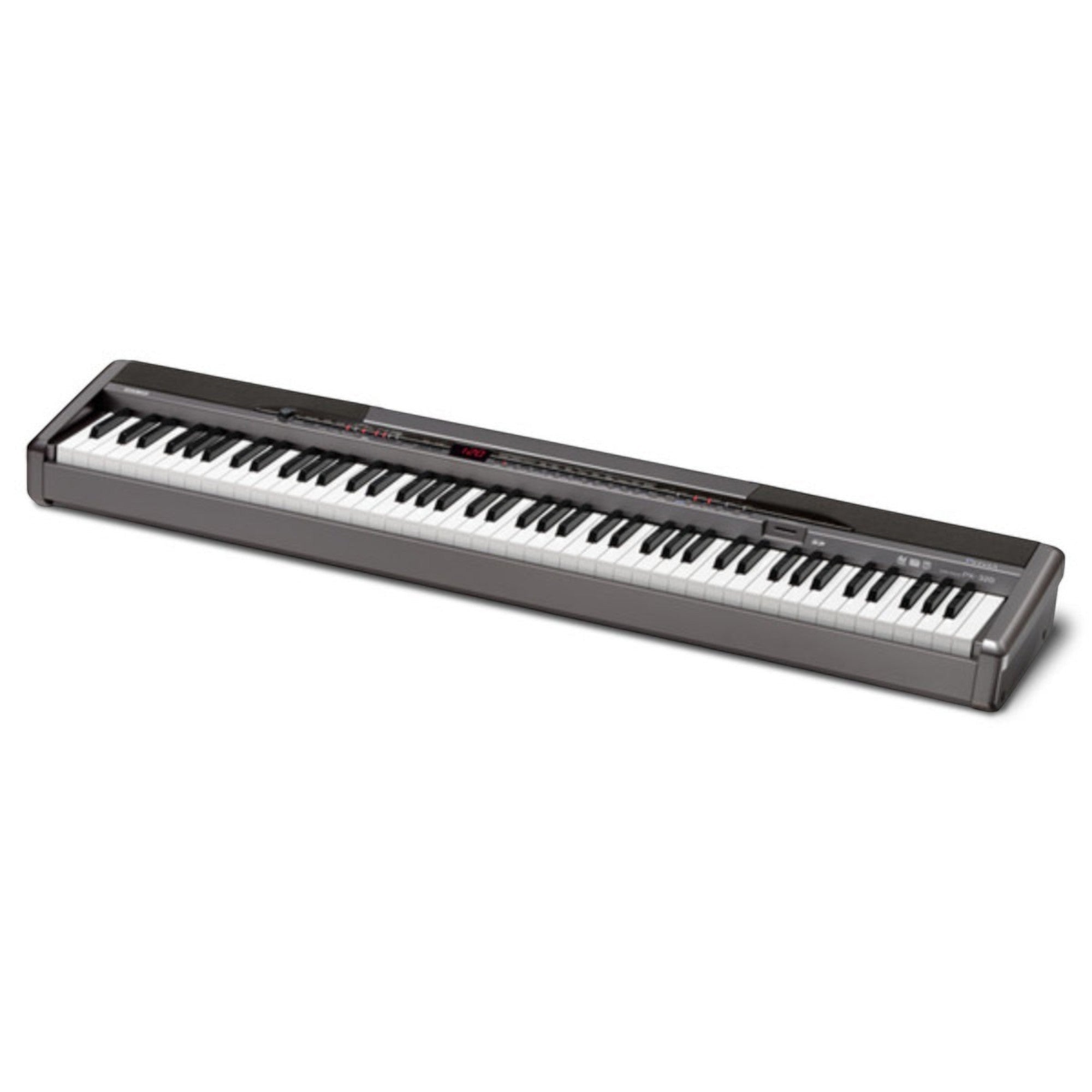 Đàn piano điện Casio PX320 màu xám hiện đại với 88 phím đàn cảm ứng trọng lực tại TÂN NHẠC CỤ