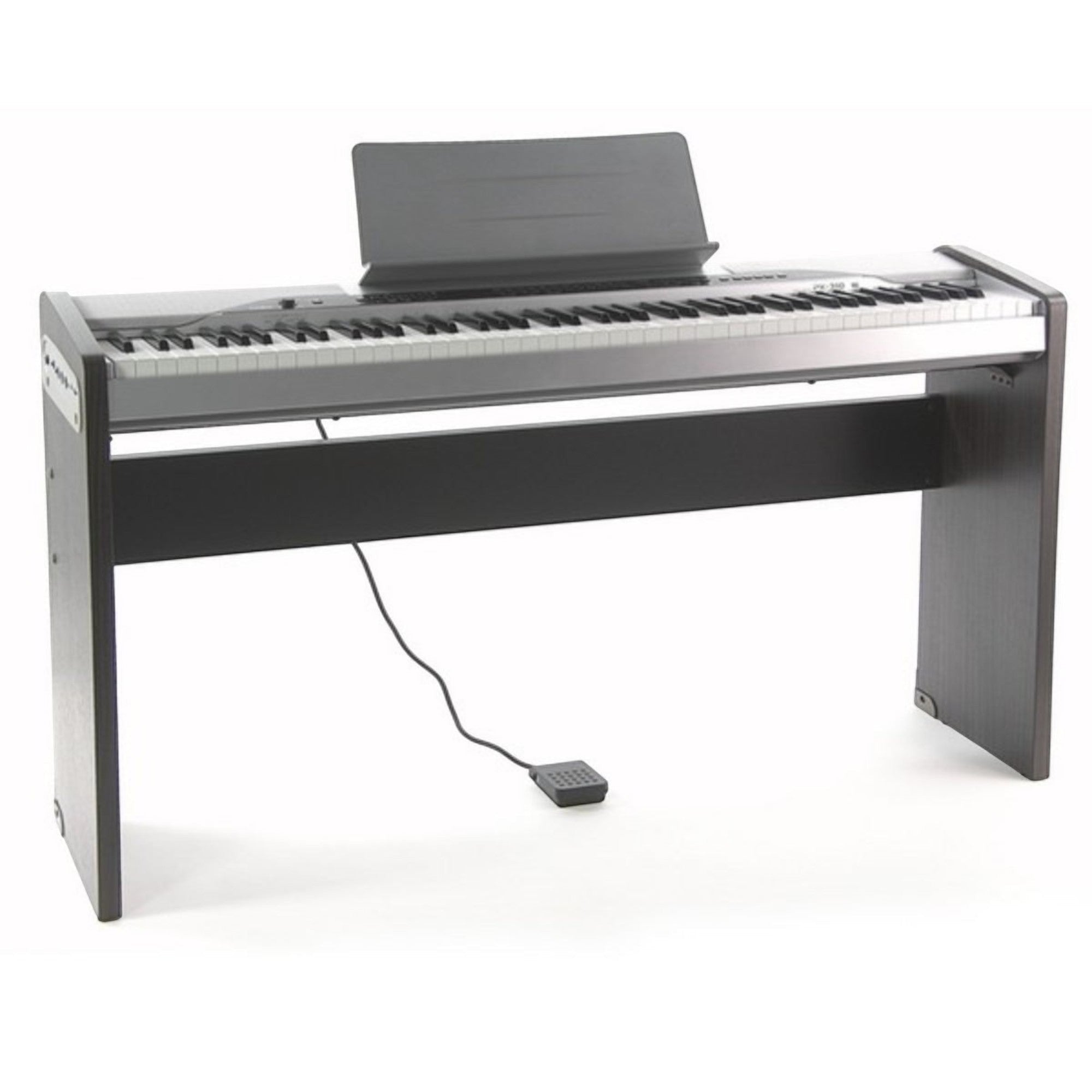 Đàn piano điện TÂN NHẠC CỤ Casio PX320 màu đen với 88 phím, thiết kế hiện đại kèm giá đỡ và pedal