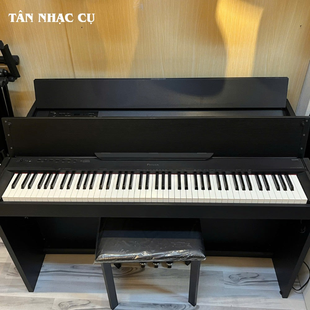 Đàn piano điện Casio PX830 màu đen dáng tủ tại TÂN NHẠC CỤ với bàn phím búa 88 phím và ghế đàn đi kèm