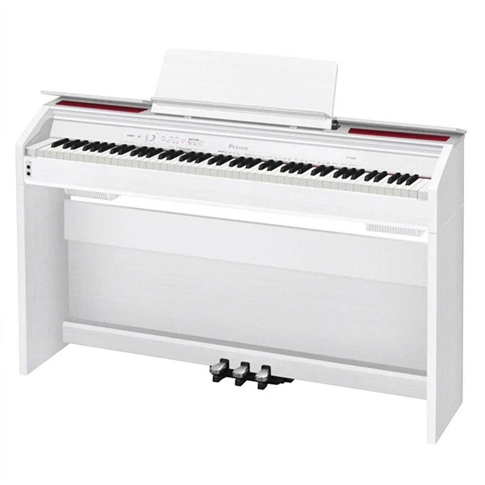 Đàn piano điện Casio PX860 màu trắng dáng tủ sang trọng tại TÂN NHẠC CỤ với 3 pedal và nắp đàn trượt