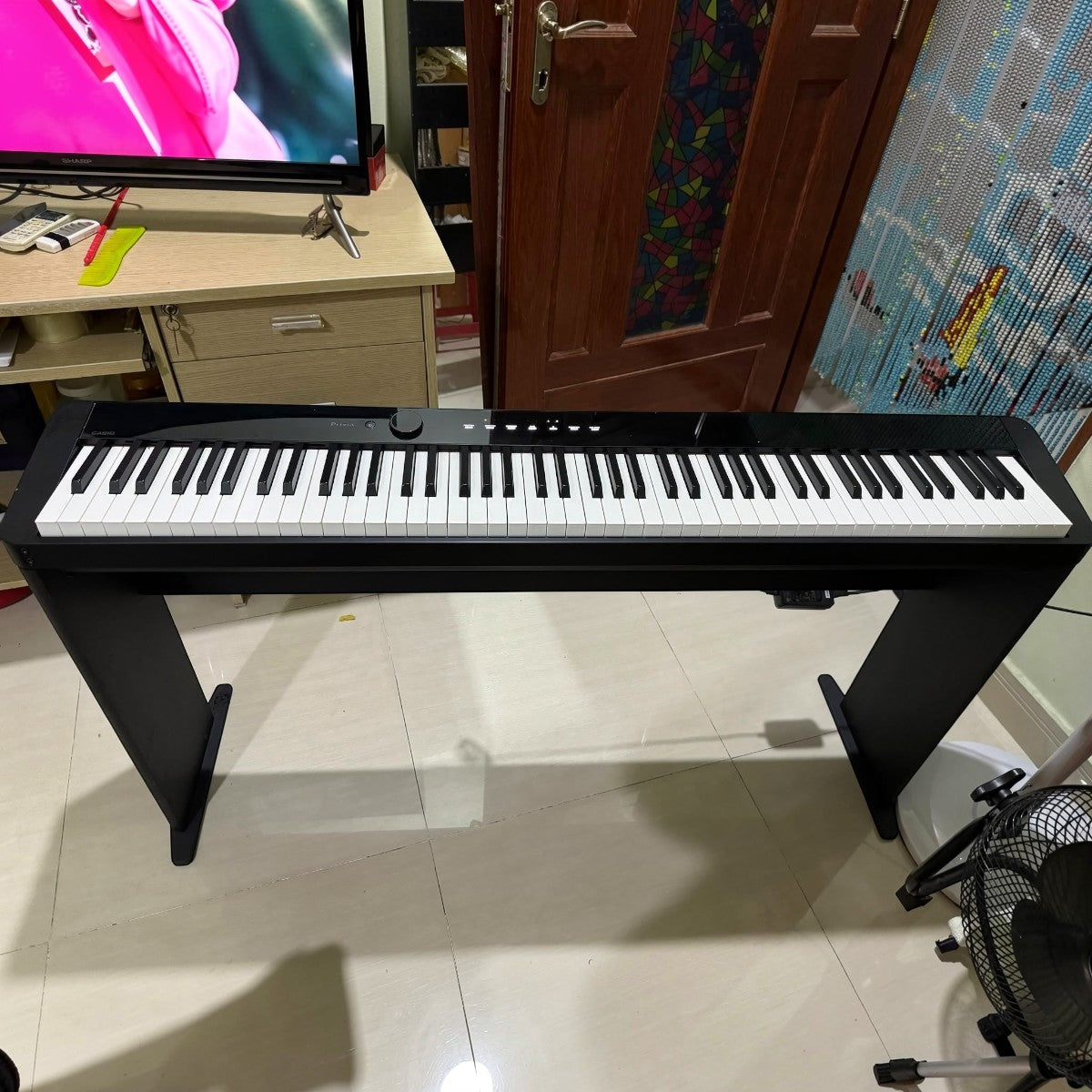 Đàn piano điện Casio PX-S1000 màu đen thiết kế siêu mỏng tại TÂN NHẠC CỤ với 88 phím búa hiện đại