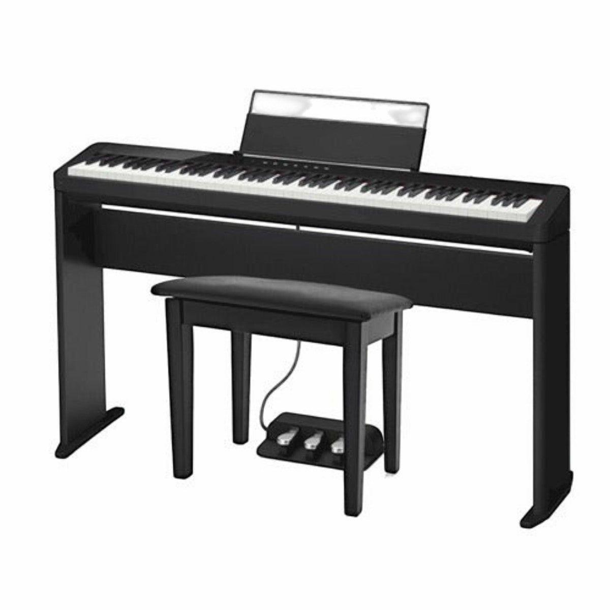 Đàn piano điện TÂN NHẠC CỤ Casio PX-S1000 màu đen thiết kế siêu mỏng với 88 phím búa và ghế ngồi đi kèm