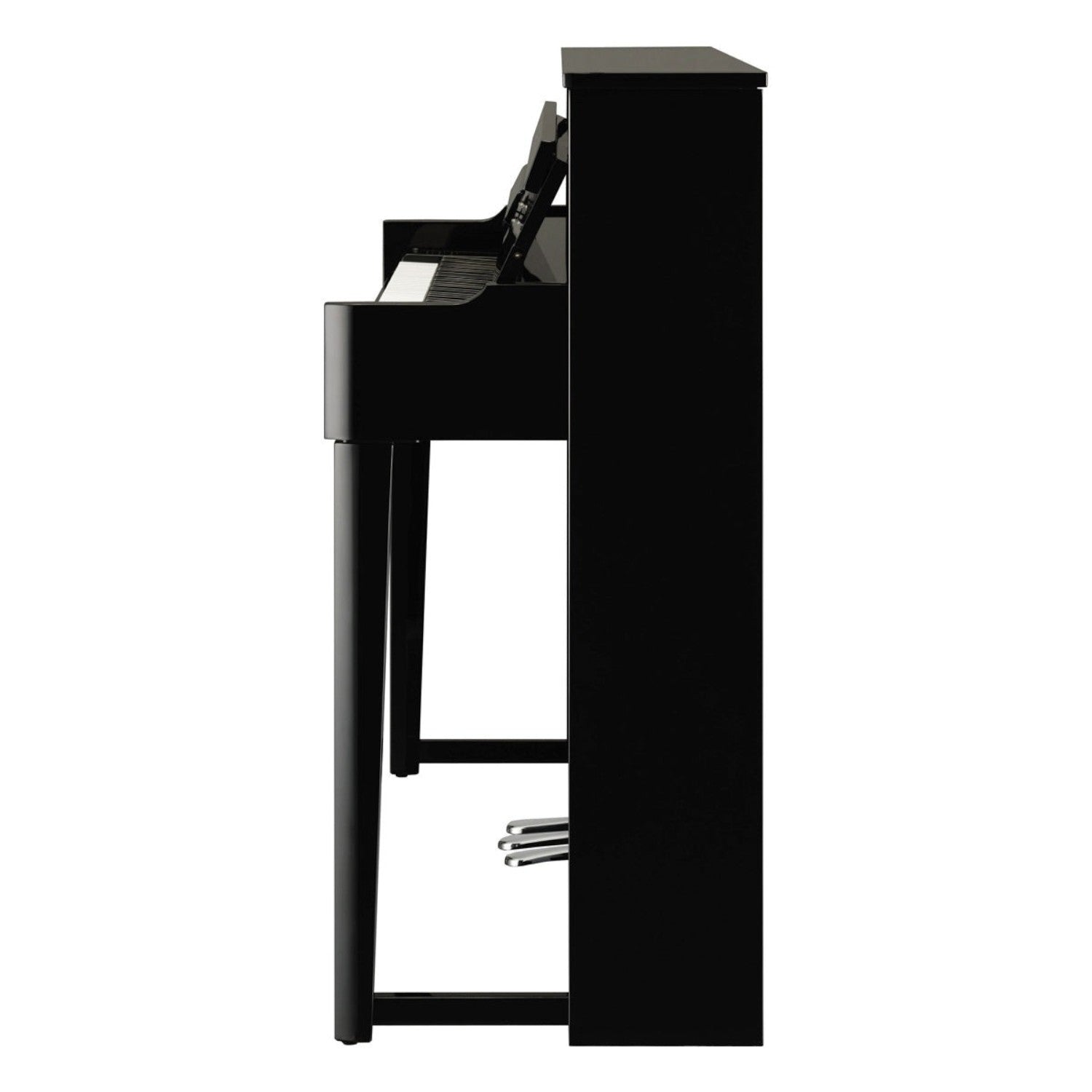 Đàn piano điện lai Yamaha NU1 màu đen tại TÂN NHẠC CỤ, thiết kế dáng upright gọn với bộ máy cơ học chân thực.