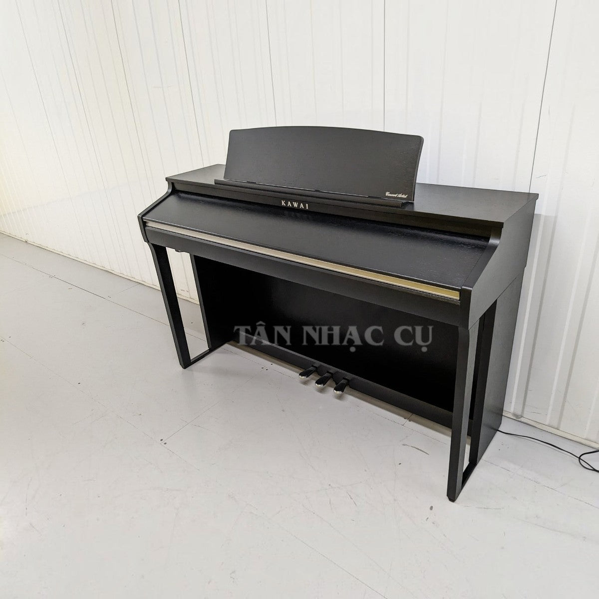 Đàn piano điện Kawai CA48 màu đen tại Tân Nhạc Cụ với bàn phím gỗ Grand Feel Compact và thiết kế sang trọng