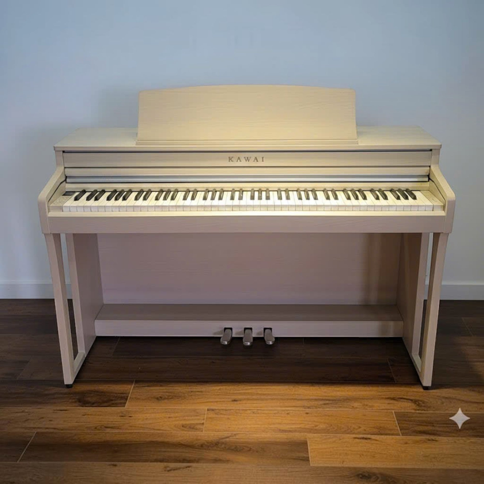 Đàn piano điện Kawai CA49 màu trắng tại TÂN NHẠC CỤ với bàn phím gỗ Grand Feel Compact sang trọng