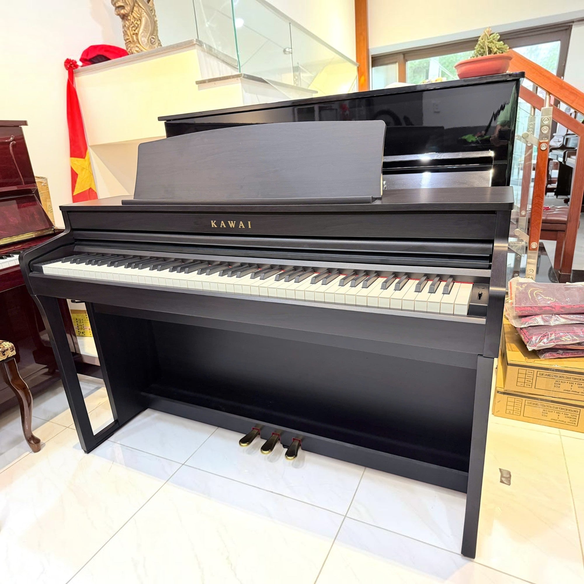 Đàn piano điện Kawai CA49 màu đen dáng tủ phím gỗ tại TÂN NHẠC CỤ