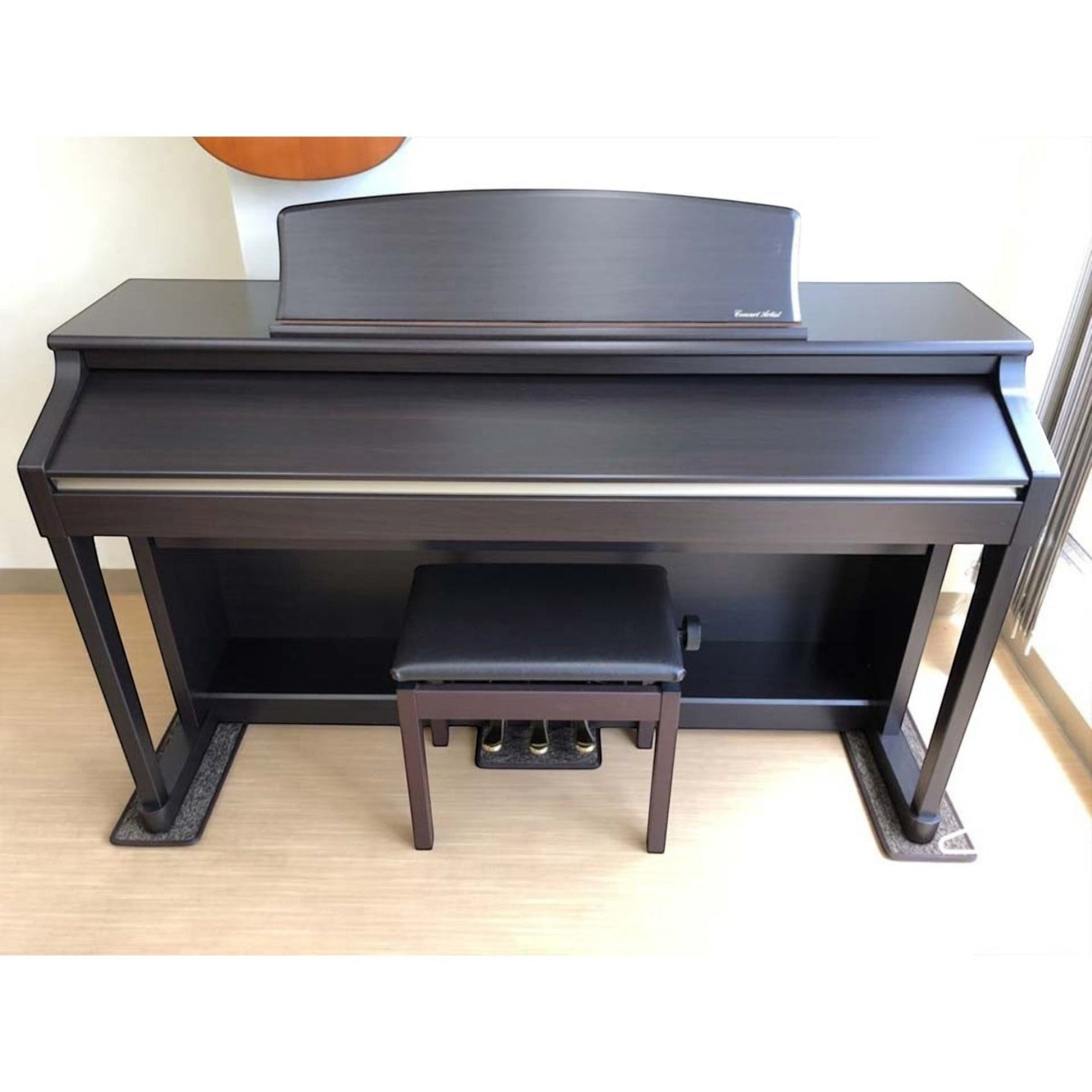 Đàn piano điện TÂN NHẠC CỤ Kawai CA65 màu nâu đậm dáng tủ với bàn phím gỗ Grand Feel cao cấp đã qua sử dụng