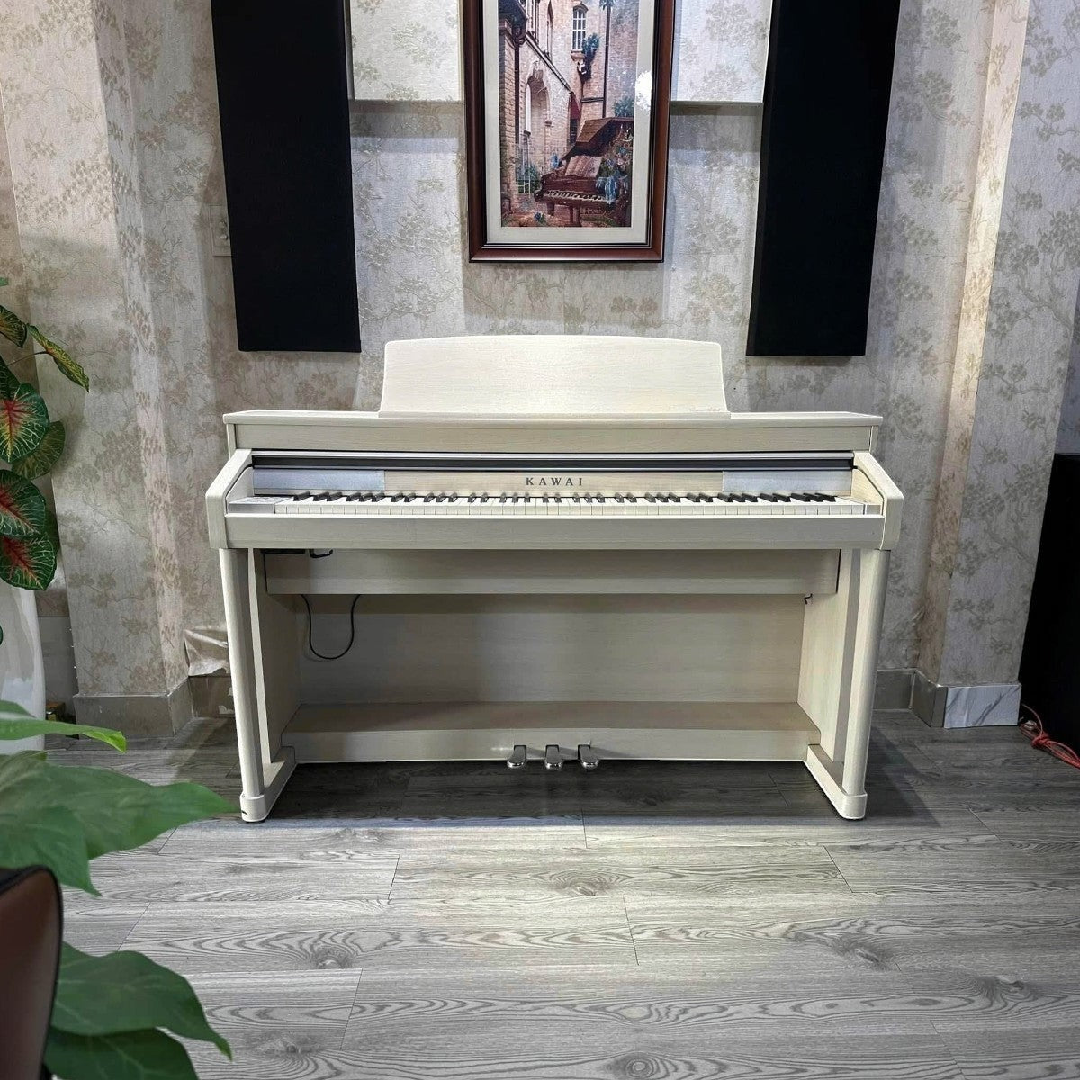 Đàn piano điện Kawai CA67 màu trắng sang trọng tại TÂN NHẠC CỤ với bàn phím gỗ Grand Feel II cao cấp