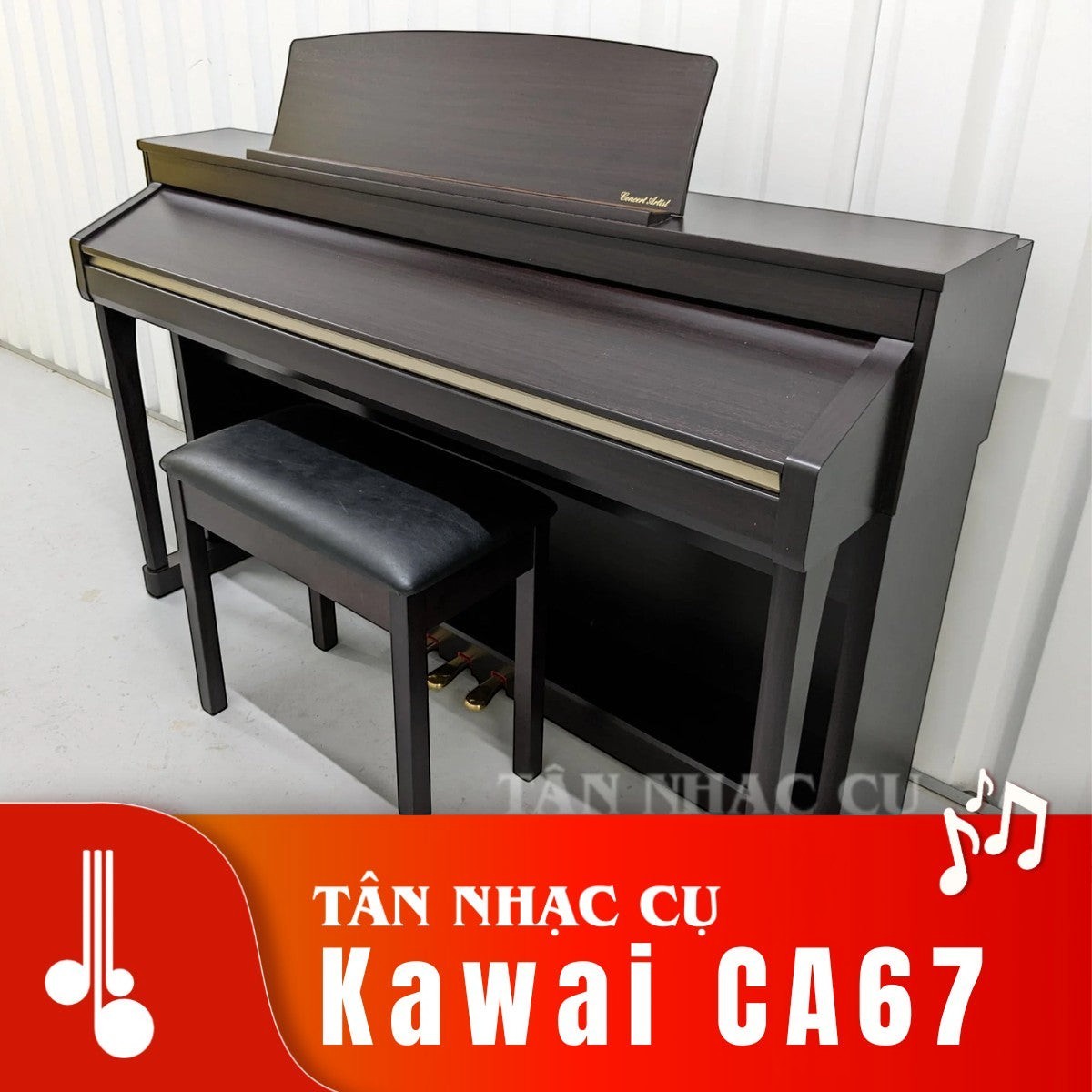Đàn piano điện Kawai CA67 màu nâu đen sang trọng với bàn phím gỗ Grand Feel II tại TÂN NHẠC CỤ