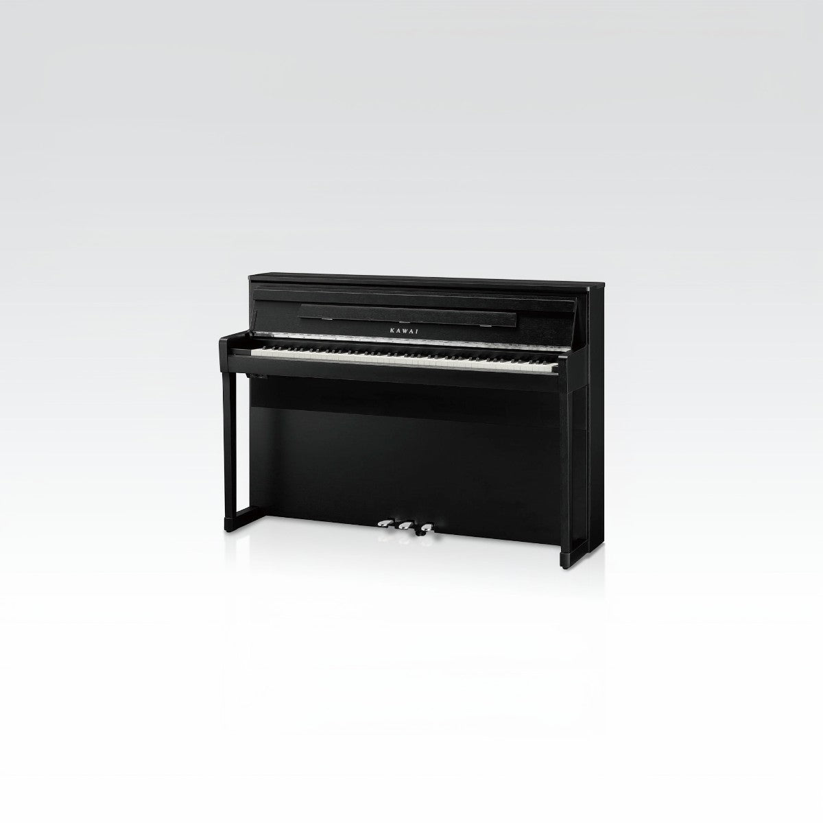 Đàn piano điện Kawai CA99 màu đen bóng sang trọng với thiết kế upright hiện đại tại TÂN NHẠC CỤ