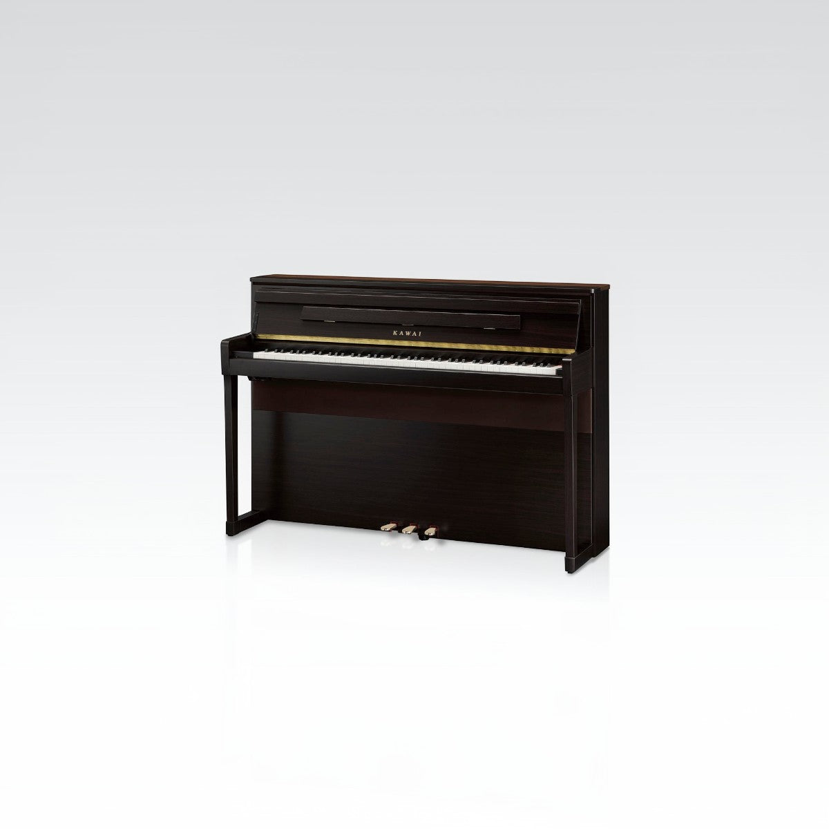 Đàn piano điện Kawai CA99 màu nâu gỗ sang trọng với thiết kế upright hiện đại tại TÂN NHẠC CỤ